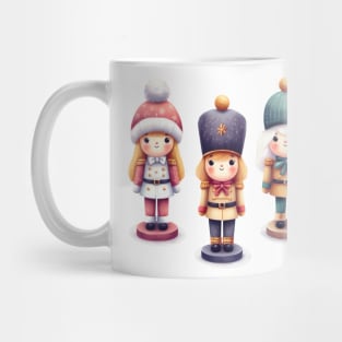 Neutral Christmas Nutcracker Dolls - Winter Coats Mug